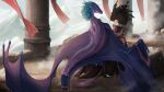 16:9 2022 2_horns 4_toes 8_horns anklet artist_logo artist_name azrael_(blackdragon1105) banner blue_mane brown_body brown_scales claws clothed clothed_feral clothing detailed_background dewclaw digital_media_(artwork) digital_painting_(artwork) digitigrade dragon duo european_mythology feet feral feral_on_feral flesh_fang foot_ring harem harem_outfit hi_res horn hot_spring jadedragoness jewelry logo male male/male mane membrane_(anatomy) membranous_wings mouth_closed multi_horn mythological_creature mythological_scalie mythology outside painting_(artwork) partially_submerged phaedra_(ortiz) purple_body purple_scales quadruped rear_view reclining ridged_horn scales scalie snaggle_tooth snout spread_wings tail tailbutt tapering_tail text toe_claws toes ventral_scales water wavy_horn western_dragon widescreen wing_claws wing_ring wings wyvern