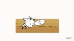 16:9 2021 animated animated_gif antlers artist_name black_antlers black_eyes black_hooves black_markings black_nose black_spots black_text chasing_own_tail dated deerfox_(hilda) dirt feral fluffy fluffy_tail fur hi_res hilda_(series) hooves horn hybrid letodoesart male markings running running_in_circles short_playtime solo spots tail text twig_(hilda) white_body white_fur widescreen