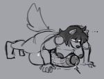 anthro areola balls big_areola big_balls big_breasts big_penis bodily_fluids breasts canid canine canis commander_(commanderthings) commanderthings cum erection exercise eyewear eyewear_only genital_fluids genitals glasses glasses_only gynomorph hi_res huge_balls huge_penis humanoid_genitalia humanoid_penis hyper hyper_balls hyper_genitalia hyper_penis intersex leaking mammal muscular nipples nude penis push-up sketch solo tail vein veiny_penis wearing_glasses wolf