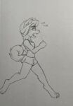 anthro athletic_wear bottomwear canid canine canis clothed clothed_anthro clothed_female clothing curled_tail digitigrade domestic_dog ear_piercing fangs female fully_clothed fully_clothed_anthro fully_clothed_female german_spitz gym_bottomwear gym_shirt gym_shorts gym_topwear hi_res jogging lena_klein mammal nekostar piercing shirt shorts solo spitz tail teeth topwear workout_clothing