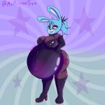 1:1 abdominal_bulge after_vore anthro belly big_belly breasts butt duo female five_nights_at_freddy's glamrock_bonnie_(fnaf) heart_symbol hi_res huge_belly hyper hyper_belly hyper_pregnancy lagomorph latex leporid love mammal mrmanuxsss navel pregnant pregnant_anthro pregnant_female rabbit scottgames solo unbirthing vaginal vore