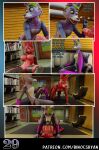 3d_(artwork) accessory animatronic anthro big_breasts binocszoomx10 blender_(artwork) blender_cycles_(artwork) breasts canid canine canis comic crossgender digital_media_(artwork) duo ear_piercing english_text fan_character fanmade_glamrock_foxy_(fnaf) female five_nights_at_freddy's five_nights_at_freddy's:_security_breach fox ftm_crossgender genitals glamrock_foxy_(fnaf) glans hair hi_res humanoid_genitalia lying machine male male/female male_on_top mammal mtf_crossgender nipples nude on_back on_top on_top_of_another open_mouth oral penis piercing robot roxanne_wolf scottgames simple_background spread_legs spreading steel_wool_studios tail teeth text url vaginal wolf