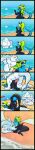 7_panel_comic abs absurd_res after_sex anthro anthro_on_anthro aquatic beach beach_umbrella big_penis big_tail black_body black_scales blep blue_body blue_eyes blue_scales blush bodily_fluids butt carpet_shark claws colored_nails comic cooler cum cum_in_vagina cum_inside cute_fangs digitigrade dilon_(predaking2000) dorsal_fin duo ears_down fan_character fangs featureless_crotch female fin finger_twiddling fish from_behind_position frown gamsobart genital_fluids genitals gesture glistening glistening_water glowing_red_eyes gold_(metal) gold_jewelry great_white_shark green_eyes green_hair hair half_submerged headpat hi_res highlights_(coloring) hybrid jewelry leaking_cum long_ears long_hair long_image looking_at_viewer looking_pleasured mackerel_shark male male/female markings multicolored_body multicolored_scales muscular muscular_anthro muscular_male nails nipple_chain notched_ear notched_fin nude nude_beach open_frown open_mouth open_smile parasol pecs penis pink_nails pivoted_ears ponytail running scales sea sex shark shark_penis sharp_teeth size_difference sky skyscape sleeping smile spots spotted_body spotted_scales story story_in_description sunset tail tail_fin tall_image teeth tongue tongue_out towel two_tone_body two_tone_scales vulva water waving whale_shark white_body white_highlights white_scales white_shark worried