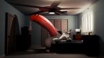 16:9 3d_(artwork) abs anthro balls balls_expansion bed bedroom big_balls big_muscles big_penis blender_(artwork) bodily_fluids canid canine canis ceiling_fan closet cum cum_on_ground death_(puss_in_boots) digital_media_(artwork) dreamworks electric_fan electronics erection expansion facial_markings flat_screen flat_screen_television fur furniture genital_expansion genital_fluids genitals grey_body grey_fur hand_on_penis head_markings hi_res huge_balls huge_penis humanoid_genitalia humanoid_penis hyper hyper_balls hyper_genitalia hyper_penis inside lamp leaning leaning_backward long_penis male mammal markings mask_(marking) muscular muscular_anthro muscular_male on_bed open_mouth open_smile penis penis_expansion prettybigpaws puss_in_boots_(franchise) red_eyes side_view smile solo television thick_penis vein veiny_penis widescreen window wolf wraps