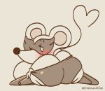 absurd_res big_breasts big_butt blush breasts busty_feral butt clothing female feral footwear hi_res huge_breasts huge_butt hyper hyper_breasts hyper_butt mammal mario_bros mask mouse ms._mowz murid murine nintendo panties paper_mario rodent shoes solo tail theloveofkink underwear