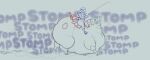 absurd_res ambiguous/ambiguous ambiguous_anthro ambiguous_gender anthro belly big_belly big_butt butt crater feral generation_5_pokemon hi_res huge_belly huge_butt morbidly_obese morbidly_obese_feral nintendo obese obese_feral onomatopoeia overweight overweight_feral pillowknight pokemon pokemon_(species) riding scolipede sound_effects stomp_(sound_effect) text