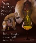 absurd_res alcohol anatomically_correct anatomically_correct_genitalia anatomically_correct_vulva animal_genitalia animal_vulva anus beverage bodily_fluids canine_genitalia canine_vulva canine_vulva_from_the_front container cup drinking_glass el_kyze english_text female female_peeing feral fur genital_fluids genitals glass glass_container glass_cup hi_res in_heat orange_body orange_fur peeing presenting presenting_anus simple_background solo text urine urine_on_ground urine_stream vulva watersports wet_floor white_body white_fur wine wine_glass