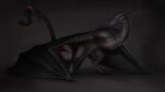 16:9 3_toes 8_horns animal_genitalia artist_logo artist_name black_background black_body black_penis black_scales blade claws countershade_neck countershade_scales countershade_tail countershade_torso countershading digital_media_(artwork) digital_painting_(artwork) digitigrade dorsal_ridge dragon english_text erection european_mythology feet feral full-length_portrait genital_slit genitals hi_res horn jadedragoness logo male markings membrane_(anatomy) membranous_wings mouth_closed multi_horn mythological_creature mythological_scalie mythology orange_eyes orange_markings painting_(artwork) penis portrait quadruped scales scalie side_view simple_background snout solo standing straight_horn tail tail_blade tailbutt tapering_penis tapering_tail text toe_claws toes ventral_scales weapon_tail western_dragon widescreen wing_claws wings wyvern