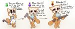 absurd_res anthro big_breasts bread breast_expansion breasts butt butt_expansion clothing english_text expansion eyelashes fangs felid feline food food_creature gun hi_res hip_expansion loaf loaffle long_pipe mammal pawpads pipe ranged_weapon roblox scrambledeve sequence shotgun simple_background solo somni's_engine tail teeth text translucent translucent_clothing weapon