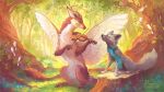 16:9 2026 ambient_bird ambiguous_gender anthro antlers bowed_string_instrument brown_body brown_fur canid canine canis deormynd_(character) digital_media_(artwork) dragon duo eyes_closed feathered_dragon feathered_scalie feathered_wings feathers feral forest forest_background fur furred_dragon furred_scalie grass green_eyes grey_body grey_fur hi_res himmis horn mammal musical_instrument mythological_creature mythological_scalie mythology on_grass on_ground on_tree_stump outside paws plant playing_music playing_violin scalie scarf signature sitting string_instrument tail tree tree_stump violin white_body white_fur widescreen wings wolf