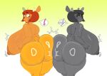absurd_res anthro antlers ass_to_ass big_breasts big_butt biped bovid breasts butt caprine digital_media_(artwork) duo exclamation_point female female_anthro gomikusatta hair hi_res horn huge_breasts huge_butt hyper hyper_breasts lammy_lamb looking_back mammal nude nude_anthro nude_female parappa_the_rapper pictographics sheep sony_corporation sony_interactive_entertainment tail um_jammer_lammy