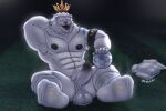 2025 3:2 abs absurd_res anthro armpit_hair armpit_tuft armwear ball balls balls_on_ground blush bodily_fluids body_hair bottomwear clothing crown epic_games erection felid football_field football_player footwear fortnite genital_fluids genitals glans gloves hairy_balls handwear headgear hi_res huge_filesize lion male mammal mane markings messi_(fortnite) muscular muscular_male musk nipples pantherine pecs penis precum pubes saggy_balls saliva saliva_on_tongue shorts sitting socks solo steam tongue tongue_out vein veiny_penis white_body yokaisito yokhai