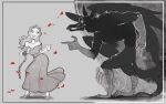 anthro avian chained_cuffs clothing dancing disney dress duo female female_human hero_of_badass human kronk's_new_groove larger_anthro larger_male let's_groove_meme male male_anthro mammal meme monster size_difference slay_the_princess slayer_(slay_the_princess) smaller_female smaller_human spot_color the_princess_(slay_the_princess)