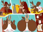acme anthro avian big_butt bird black_nose blue_body blue_feathers brown_body brown_fur bulge butt butt_expansion canid canine canis clothing comic comicfiruko coyote cuculiform digital_media_(artwork) duo expansion feathers feral fur hi_res huge_butt looney_tunes male mammal new_world_ground_cuckoo road_runner_(looney_tunes) roadrunner solo_focus tail underwear warner_brothers wile_e._coyote yellow_sclera