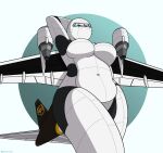 aeromorph aircraft airplane anthro back_wings belly berkutmakesart boeing boeing_767 breasts cockpit digital_media_(artwork) english_description featureless_breasts featureless_crotch female fin hi_res jet jet_engine living_aircraft living_machine living_vehicle looking_at_viewer low-angle_view machine metallic_body navel nude nude_anthro nude_female simple_background smile solo tail tail_fin thick_thighs ups vehicle white_body wide_hips wings