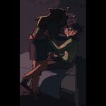 1:1 2026 ambiguous_gender ambiguous_human anthro antlers bed bedroom biped blonde_hair brown_body brown_fur brown_hair clothed clothing creepy_smile deer deltarune deranged detailed_background digital_drawing_(artwork) digital_media_(artwork) duo english_description female female/ambiguous female_anthro fur furniture hair hair_over_eye hand_on_face hi_res horn human impwolf666 kris_dreemurr lightner long_hair looking_at_viewer mammal nervous new_world_deer noelle_holiday on_bed pillarbox scut_tail shadow_face short_hair short_tail sitting smile smiling_at_viewer snout tail undertale_(series) when_you_see_it wrist_grab yellow_body yellow_skin
