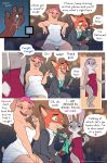 absurd_res accessory amadose anthro bedroom_eyes bodily_fluids breasts brown_body brown_fur canid canine cellphone clothed clothing clothing_pull comic cum cum_on_hand dialogue digit_ring disney domestic_pig dress ear_piercing electronics english_text european_rabbit female fox fur genital_fluids green_eyes grey_body grey_fur group gynomorph hair heart_symbol hi_res husband_and_wife intersex interspecies jewelry judy_hopps lagomorph leporid long_ears mammal married_couple multicolored_body multicolored_fur narrowed_eyes necktie necktie_pull nick_wilde open_mouth orange_body orange_fur oryctolagus pawpads phone piercing pink_body pink_hair pink_skin predator/prey purple_eyes rabbit red_fox ring scar scut_tail seductive short_tail sitting speech_bubble suid suine suit sus_(pig) sweat tail tan_body tan_fur teeth text thick_thighs tongue trio true_fox truffles_(amadose) wedding_ring wide_hips zootopia