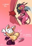 anthro areola armpit_hair bat blush body_hair breasts clothed clothing covering covering_self demon duo female gloves handwear hi_res mammal navel nipples nude red_body rouge_the_bat sega senftember senftember2026 sharp_teeth shower shower_curtain shower_head sonic_the_hedgehog_(series) spade_tail stretching suds sylva_(theenfman) tail tattoo teeth theenfman topless wardrobe_malfunction wings