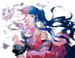  belt black_belt black_skirt black_sleeves blue_eyes blue_hair blunt_bangs bow bowtie buttons chinese_commentary choker chromatic_aberration collared_shirt commentary_request corset crying crying_with_eyes_open dress floating floating_object flower frilled_choker frilled_dress frilled_sleeves frills furudo_erika hair_bobbles hair_ornament hair_ribbon highres long_hair long_sleeves multicolored_hair multiple_girls open_mouth petals pink_bow pink_corset pink_skirt puffy_sleeves purple_bow red_hair ribbon rose san_shui_lu_hua_jian shirt short_twintails skirt smile solo_focus tears twintails umineko_no_naku_koro_ni upper_body ushiromiya_ange white_choker white_shirt 