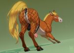 animal_genitalia animal_penis anus asinus ass_up balls blush bodily_fluids clothing cum cum_from_ass cum_in_ass cum_inside digital_media_(artwork) donkey equid equine equine_anus equine_genitalia equine_penis feral fishnet_clothing fur genital_fluids genitals half-erect hooves horse hybrid jaribka leaking_cum male mammal moscow_(moscowmule) mule penis puffy_anus smile solo sweat sweatdrop tail