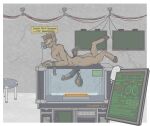 absurd_res animal_genitalia animal_penis anthro balls big_balls big_penis bodily_fluids cock_and_ball_torture english_text epididymis equid equine equine_genitalia equine_penis erection forced genital_fluids genital_torture genitals halter hi_res hooves hybrid implied_castration infernal-buck laboratory laboratory_equipment leaking leaking_precum male mammal mask medical medical_fetish medical_instrument mule musk musk_mask musk_sniffing nude oxygen_mask penis precum restrained restrained_arms saggy_balls science scientific_experiment scientific_instrument solo spermatic_cords struggling tack text unwanted_erection