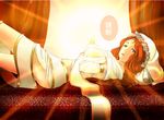  artist_request breasts dark_souls from_software gwynevere orange_hair queen_of_sunlight_gwynevere souls_(from_software) translation_request yellow_eyes 
