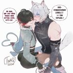 1:1 2026 animal_ears animal_humanoid big_butt black_ears black_hair blush butt cat_humanoid crossgender dialogue duo english_text erection felid felid_humanoid feline feline_humanoid femboy ftm_crossgender genitals grey_ears grey_hair hair hi_res humanoid humanoid_genitalia humanoid_on_humanoid humanoid_penis inner_ear_fluff jane_doe_(zenless_zone_zero) john_doe_(scopeophilia) male male/male mammal mammal_humanoid mihoyo murid murid_humanoid murine murine_humanoid penis pink_inner_ear rat_humanoid rodent rodent_humanoid seth_lowell speech_bubble tail tailed_humanoid text thiccwithaq thiren tuft white_inner_ear_fluff zenless_zone_zero