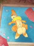2018 2_tails animal_genitalia animate_inanimate anthro balls big_balls big_sheath biped bird's-eye_view black_nose buizel countershade_face countershade_torso countershading day dipstick_tail eyebrows eyewear eyewear_only floating fuf generation_4_pokemon genitals glasses glasses_only hi_res high-angle_view huge_balls huge_sheath hyper hyper_balls hyper_genitalia inflatable living_inflatable living_pool_toy looking_at_viewer lying male markings multi_tail multicolored_body nintendo nude on_back open_mouth orange_body outside pokemon pokemon_(species) sheath solo swimming_pool tail tail_markings tan_body tan_countershading tan_markings tongue two_tone_body wearing_glasses