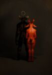 3d_(artwork) absurd_res adobe_photoshop_(artwork) album_cover animal_humanoid black_body blender_(artwork) bovid bovid_humanoid bovine bovine_humanoid bowbar_(sladdoska) caprine cattle_humanoid chert_(sladdoska) cover cover_art digital_media_(artwork) duo female fur goat goat_ears hi_res horn humanoid jewelry kanye_west male mammal mammal_humanoid red_body red_fur standing tail