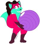 2026 3_toes 4_fingers afterdark16593 alpha_channel anthro arm_tuft ball big_eyes black_nose blue_body blue_fur brown_hair cheek_tuft colored colored_outline dark_hair dated digital_drawing_(artwork) digital_media_(artwork) dipstick_ears dipstick_tail ear_markings elbow_tuft english_description exercise_ball eyebrows eyelashes facial_tuft fangs feet female fingers flat_colors full-length_portrait fur gloves_(marking) hair hip_tuft holding_ball holding_object knee_tuft krita_(artwork) leg_markings leg_tuft light markings multicolored_body multicolored_ears nude_anthro outline pink_body pink_fur plantigrade ponytail portrait pupils purple_ball red_body red_fur sidelocks signature silk_(lurk) simple_background slightly_chubby slightly_chubby_anthro small_pupils smile smiling_at_viewer socks_(marking) solo standing tail tail_markings tail_tuft teeth three-quarter_view toes toony toothy_smile transparent_background tuft two_tone_body wavy_hair white_outline year