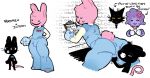 4_fingers animal_hospital_(roblox) annoyed anthro being_watched big_butt black_body black_eyes black_fur blush blush_lines bodily_fluids bovid bulge_rubbing butt butt_grab caprine clothing domestic_cat duo english_text eyewear felid feline felis fingers fur glasses gloves hand_on_butt handwear hoof_hands intern_(animal_hospital) lagomorph larger_male larger_sub leporid looking_at_another male male/male mammal murid murine nurse_clothing pink_body pink_fur profanity purple_body purple_fur rabbit rat rat_tail ratthew_(animal_hospital) rodent scut_tail secret_agent_(animal_hospital) secretary_(animal_hospital) sheep short_tail silly size_difference smaller_male smile submissive sweat sweatdrop tail text thick_thighs trying_not_to_react whiskers yellow_eyes ynottulg