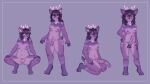 16:9 animal_genitalia animal_penis anthro antlers ari_the_ourple blue_border border canine_genitalia canine_penis crouching cryspaw1 deer equine_genitalia equine_penis female genitals group gynomorph happy hi_res horn humanoid_genitalia humanoid_penis humanoid_vulva intersex kneeling mammal model_sheet nonbinary_(lore) nub_tail one_eye_closed penis purple_body standing trans_(lore) trans_woman_(lore) vulva widescreen wink