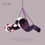 1:1 anthro arms_tied ass_up bdsm bell bell_collar bondage bound bovid caprine collar eyewear feet femboy glasses hair hi_res hooves horn legs_tied male mammal nub_tail penis_hanging restraints rope rope_bondage sheep silly_(sillyram) sillyram solo suspension suspension_bondage tail toe_restraints toes toes_tied