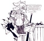 ambiguous_gender angel anthro armor bodily_fluids dondon drinking feet first_person_view foot_fetish foot_focus looking_away melee_weapon musk sketch solo stirrup_legwear sweat sweaty_feet sword talking_to_viewer talons tapping_fingers toes weapon