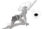 all_fours anthro arched_back arthropod ass_up bound butt chain chained chained_collar claws crawling digital_drawing_(artwork) digital_media_(artwork) duo female female/female flat_chested forced genitals heart_symbol hollow_knight:_silksong hollow_knight_(franchise) hornet_(hollow_knight) lace_(hollow_knight:_silksong) looking_up meauwuuwu monochrome narrowed_eyes prisoner questionable_consent rear_view restraints sex_slave shaking shoulder_pads slave spread_legs spreading team_cherry veil vulva wrapped_arms wrapped_legs wraps