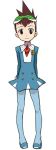  1boy arms_behind_back bad_id blue_dress blue_pantyhose blue_shoes brown_hair cosplay crossdressing dress eyewear_on_head geo_stelar_(mega_man) heriyama looking_at_viewer luna_platz_(mega_man) luna_platz_(mega_man)_(cosplay) mega_man_(series) mega_man_star_force_(series) pantyhose shoes simple_background smile white_background 