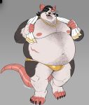 2026 5_fingers 5_toes anthro belly big_belly black_body buckteeth clothing eyewear facial_hair feet fingers grey_background grey_body male mammal moobs murid murine mustache navel nipples open_mouth overweight overweight_male pink_ears pink_fingers pink_nose pink_tail pink_toes polartoons rat rodent scar simple_background solo standing sunglasses tail teeth toes underwear white_body