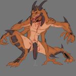 1:1 4_arms absurd_res anthro baldur's_gate baldur's_gate_3 big_penis blood blood_on_penis bodily_fluids deader genital_fluids genitals hi_res horn humanoid larian_studios male monster multi_arm multi_limb penis precum slayer_(baldur's_gate) solo