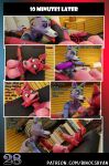 3d_(artwork) accessory animatronic anthro barely_visible_genitalia barely_visible_vulva big_breasts binocszoomx10 blender_(artwork) blender_cycles_(artwork) bodily_fluids breasts canid canine canis comic crossgender cunnilingus digital_media_(artwork) duo ear_piercing english_text fan_character fanmade_glamrock_foxy_(fnaf) female five_nights_at_freddy's five_nights_at_freddy's:_security_breach fox ftm_crossgender genital_fluids genitals glamrock_foxy_(fnaf) glans hair hi_res humanoid_genitalia lying machine male male/female mammal mtf_crossgender nipples nude on_back open_mouth oral penis piercing robot roxanne_wolf saliva saliva_string scottgames sex simple_background spread_legs spreading steel_wool_studios tail teeth text tongue tongue_out url vaginal vaginal_fluids vaginal_fluids_on_tongue vulva wolf