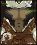 abs anthro big_breasts bleating bodily_fluids bovid breasts brown_body brown_fur caprine duo elin_(psychorodent) english_text female female_penetrated female_pov first_person_view forked_tongue freckled_face freckles fur genital_fluids goat green_tongue hair heart_symbol hi_res horn looking_pleasured male male/female male_penetrating male_penetrating_female mammal muscular muscular_anthro muscular_male nude penetration penile penile_penetration penis_in_vagina sex sitari_(spiritelin) snatyr spiritelin spread_legs spreading text tongue vaginal vaginal_fluids vaginal_penetration white_hair yellow_eyes