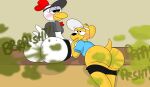 2024 adult_swim anthro avian beak big_butt bird black_bottomwear black_clothing black_eyes black_hat black_headwear black_nose black_shorts blue_clothing blue_shirt blue_topwear bottomwear bottomwear_down brappycatty butt canid canine canis cartoon_network chicken clothed clothing digital_drawing_(artwork) digital_media_(artwork) domestic_dog duo fart fart_cloud fart_fetish feathers female fur galliform gassy's_gas_'n_stuff green_fart_cloud grey_clothing grey_shirt grey_topwear half-closed_eyes hat headgear headwear hi_res huge_butt karla_(gassy's_gas_'n_stuff) leaning_on_counter looking_back lulu_(gassy's_gas_'n_stuff) mammal narrowed_eyes on_counter partially_clothed phasianid red_comb_(anatomy) shirt shorts shorts_down sitting_on_counter smile sooper tail thick_thighs topwear white_body white_clothing white_feathers white_hat white_headwear wide_hips widescreen yellow_beak yellow_body yellow_fur