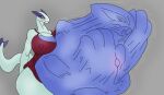 alexandra_(groudon503) angry anthro belly big_belly big_breasts bra breasts butt clothed clothing face_imprint female generation_2_pokemon groudon503 hand_imprint imprint legendary_pokemon looking_at_belly lugia navel nintendo pokemon pokemon_(species) pregnant pregnant_female tail underwear vore