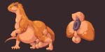 animal_genitalia anus backsack balls belly big_anus big_balls big_belly big_butt butt countershading digital_media_(artwork) dragon feral genitals gerald_(plumppixels) hi_res huge_anus huge_belly huge_butt hyper hyper_anus male markings mottled mottled_body mythological_creature mythological_scalie mythology orange_body orange_scales penis pixel_(artwork) plumppixels puffy_anus saggy_balls scales scalie sheath slightly_chubby slightly_muscular solo spots spotted_markings wingless_dragon