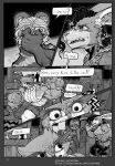 2025 4_fingers 5_fingers absurd_res anthro avian bird black_and_white bottomwear camille_(nsfuwu4) clothed clothed_anthro clothed_female clothed_male clothing comic dialogue english_text female fingers fully_clothed fully_clothed_anthro fully_clothed_female fully_clothed_male group hair hi_res lagomorph leporid male mammal markings monochrome multiple_scenes mustelid musteline nsfuwu4 owl ponytail rabbit reno_(nsfuwu4) shorts spandex spandex_shorts speech_bubble star_(marking) text tight_bottomwear tight_clothing tight_shorts true_musteline vera_(nsfuwu4) weasel
