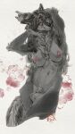 8_breasts 9:16 adyd_(ferrn) animal_genitalia anthro areola athletic athletic_anthro breasts canid canine canis casual_nudity curvy_figure dancing digital_drawing_(artwork) digital_media_(artwork) fully_sheathed fur genitals grey_body grey_fur gynomorph gynomorph_anthro hair hands_above_head hi_res intersex intersex_anthro long_hair looking_at_viewer mammal medium_breasts multi_breast multi_nipple navel neck_tuft nipples nude pose purple_eyes sheath simple_background slim small_waist smile smiling_at_viewer solo supernumerary_breasts supernumerary_nipples tail thick_thighs tuft white_background wolf yankatya