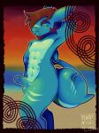 anthro aquatic beach fish genitals marinie_(planet_kind) penis planet_kind shark shark_tail vein veiny_penis
