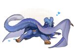 2hknr6 animal_genitalia animal_vulva blue_body blue_fur bodily_fluids butt capcom claws cloaca dripping elder_dragon fangs feet felid female feral fur genital_fluids genitals heart_symbol hi_res horizontal_cloaca horn looking_at_viewer lunastra lying mammal mane membrane_(anatomy) membranous_wings monster_hunter mythological_creature mythological_scalie mythology on_front pawpads paws presenting presenting_cloaca presenting_hindquarters scales scalie sharp_teeth snout soles solo spikes tail teeth toe_claws vulva white_body white_fur wings