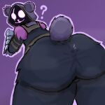 1:1 ambiguous_gender ass_up bear butt butt_focus clothing confusion duo epic_games female female/ambiguous fortnite hi_res humanoid inside_clothing macro mammal micro musky_butt oblivious outline question_mark ratfucker616 raven_team_leader trapped_in_butt trapped_in_clothing trapped_in_underwear