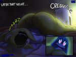 2026 4:3 afrosoricid anthro bed big_butt blue_body blue_fur blueast bottomless bottomless_anthro bottomless_female butt canid canine clothed clothing door duo english_text eyes_closed female fennec_fox fox fur furniture green_body green_fur hi_res huge_butt idw_publishing imminent_rape imminent_sex kitsunami_the_fennec lying male mammal on_bed on_front opening_door pillow sega sleeping sonic_the_hedgehog_(comics) sonic_the_hedgehog_(idw) sonic_the_hedgehog_(series) sound_effects surge_the_tenrec tenrec text true_fox vowelless vowelless_sound_effect zzz