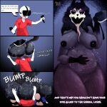 1:1 2026 abdominal_bulge absurd_res anal anal_vore anthro anthro_pred areola belly belly_grab big_belly big_breasts big_butt black_body black_ears black_fur black_hair black_nipples bone breasts butt canid canine canis claws clothed clothed_human clothing comic coming_out_of_monitor coming_out_of_screen dialogue digital_drawing_(artwork) digital_media_(artwork) duo electronics english_text facesitting fangs feet female female_pred finger_claws fur genitals gradient_background hair hand_on_belly hi_res huge_butt human human_prey long_hair long_tongue male male/female malo mammal nipples nude nude_anthro onomatopoeia open_mouth pawpads pink_tongue scp-1471-a scp_foundation simple_background sitting sitting_on_another skull skull_head skulldog_(species) sound_effects starsandbutts struggling struggling_prey teeth text thick_thighs tongue tongue_out virtual_reality vore vulva white_eyes